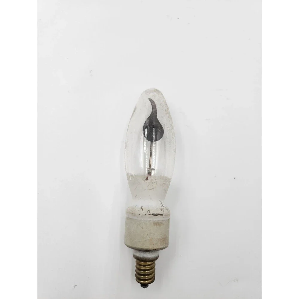 Vintage Flicker Flame Flamescent Designer Light Bulb Candelabra Base Lightbulb